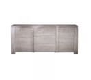 Buffet 2 Portes 3 Tiroirs Chêne Beige - Toulouse - L 205 X L 42 X H 87 Cm