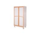 Armoire 2 Portes Bois Massif Blanc - Cosette