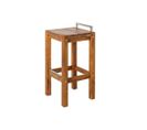 Tabouret De Bar En Bois D'acacia/acier - Bangka