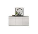 Buffet 3 Portes 3 Tiroirs Bois Blanc/bois Noir - Magnola