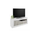 Meuble TV 3 Portes Blanc/pin Blanc - Lubio