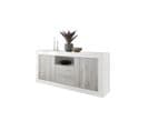 Buffet 2 Portes 2 Tiroirs Blanc/pin Blanc - Lubio