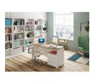 Bureau Avec Caisson 3 Tiroirs Blanc -ofisini - L 136 X L 67 X H 74 Cm