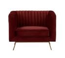 Fauteuil Gatsby En Velours Bordeaux