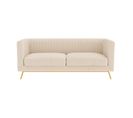 Canapé Gatsby 2 Places En Velours Beige