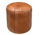 Pouf Rond En Cuir Bally D42 Cm