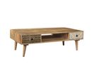 Table Basse Tali En Bois 2 Tiroirs