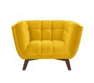 Fauteuil Mona En Velours Jaune