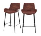 Chaise De Bar Mi-hauteur Pirata Marron 65 Cm (lot De 2)