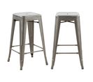 Tabouret De Bar Mi-hauteur Indus Chrome Brillant 66 Cm (lot De 2)