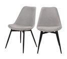 Chaise Filipi En Tissu Gris Clair Chiné (lot De 2)