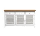 Buffet Casa En Bois Recyclé Blanc Effet Vieilli