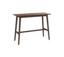 Table De Bar Rectangulaire Buvette 4 Personnes En Bois Foncé 120 Cm