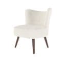 Fauteuil Blanc June Effet Laine Bouclette