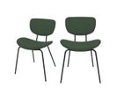 Chaise Verner En Tissu Vert (lot De 2)