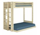 Pack Lit Superposé 3 Places Montessori Avec Matelas Isa   Bois Naturel 120x190 Cm