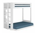 Pack Lit Superposé 3 Places Montessori Avec Matelas Isa   Blanc 120x190 Cm