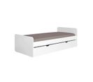 Pack Lit Gigogne Avec 2 Matelas Lupin   Blanc 90x200 Cm