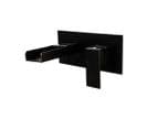 Robinet Mitigeur Lavabo Mural Cascade Noir - Arosa