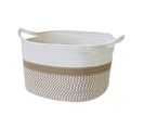 Panier De Rangement En Corde Blanc 34x28x24cm