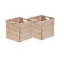 Lot de 2 paniers de rangement pliables en jonc de mer 31x31x31cm