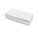 Drap Plat 100% Lin Lavé Uni 2 Personnes - Blanc - 240 X 300 Cm