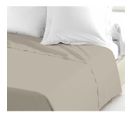 Drap Plat 100% Coton 57 Fils Couleurs - Beige Crème, Matière - 100% Coton, Tailles - 180 X 290 Cm