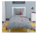 Vintage Toy Parure De Couette Enfant 100% Coton - Gris Foncé - 140x200 Cm