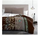 Philosophie Parure De Couette Microfibre - Chocolat - 240 X 260 Cm