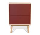 Bureau Secrétaire Avec Rangement De 90 Cm De Large, En Frêne