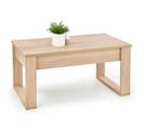 Table Basse Aspect Chêne Sonoma Avec Deux Tiroirs Neo