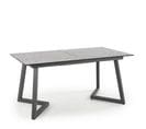 Table à Manger Grise Extensible 160-210cm Et Pieds En Métal Gris Erato