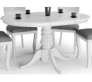 Table Blanche Ronde Extensible Avec Pied Central Windsor