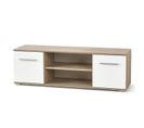 Meuble TV Scandinave Blanc Et Bois Persephone