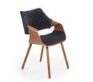 Chaise Design Retro Noir Et Bois Melo