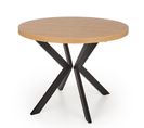 Table De Salle à Manger Ronde Aspect Chêne Extensible Norma