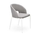 Chaise Design En Tissu Gris Puffin