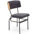 Chaise Avec Dossier Aspect Chêne Et Structure En Métal Noir Pickup