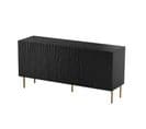 Buffet Bas Design Noir Mat 152 Cm Mokt