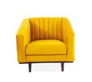 Fauteuil Design Velours Jaune 83cm Golt