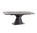 Table à Manger Design Extensible Marbre Anthracite 160 Cm Osmo