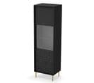 Vitrine Design Noir Et Or 185cm Tramona