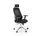 Fauteuil De Bureau Design Tissu et Mesh Noir Gusto