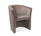 Fauteuil Cabriolet Velours Beige Foncé Tisso