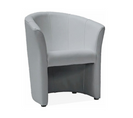 Fauteuil Cabriolet Confort Écocuir Gris Tisso