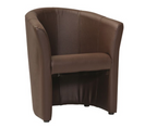 Fauteuil Design Confort Écocuir Marron Tisso