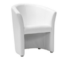 Fauteuil Design Cabriolet Écocuir Blanc Tisso