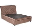 Lit 2 Personnes 160 Cm En Velours Beige Sommier Plancher Rosalia