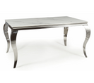 Table Design Métal Et Céramique Blanc 180cm Bolti