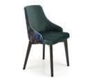 Chaise En Velours Vert Foncé Avec Dossier Multicolore Andrea